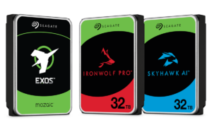 Seagate Introduces 32TB Exos, SkyHawk AI, and IronWolf Pro Drives