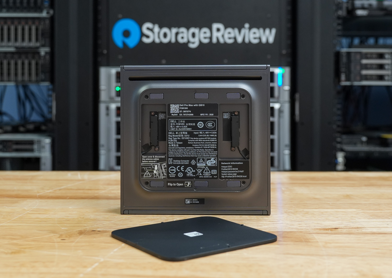 Dell Pro Max GB10 bottom with magnetic cover off