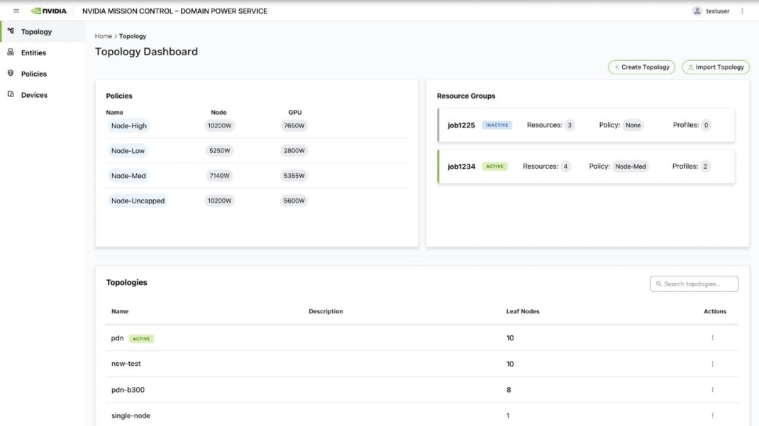 NVIDIA Mission Control Dashboard