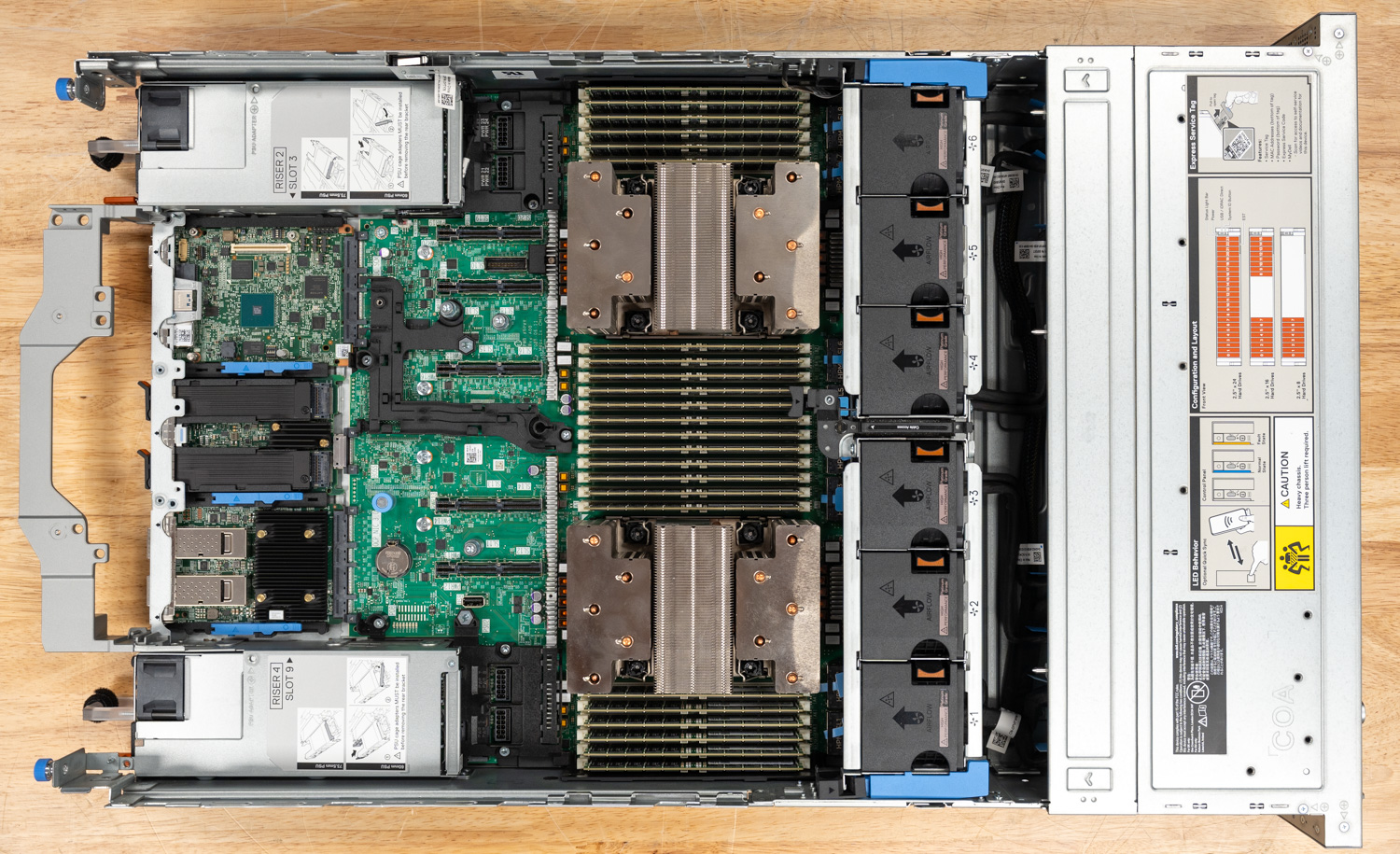 Dell PowerEdge R770AP top down view