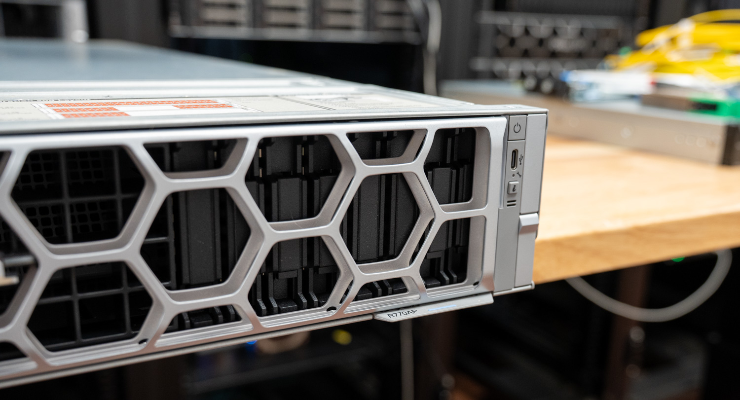 Dell PowerEdge 770AP front power button and I/O 