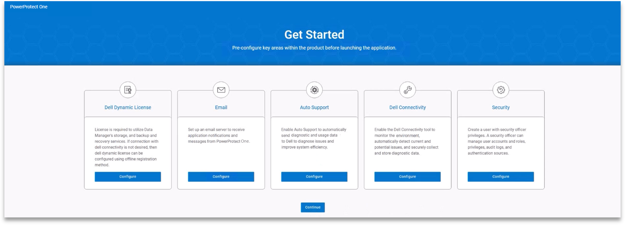 PowerProtect One Get Started screencap