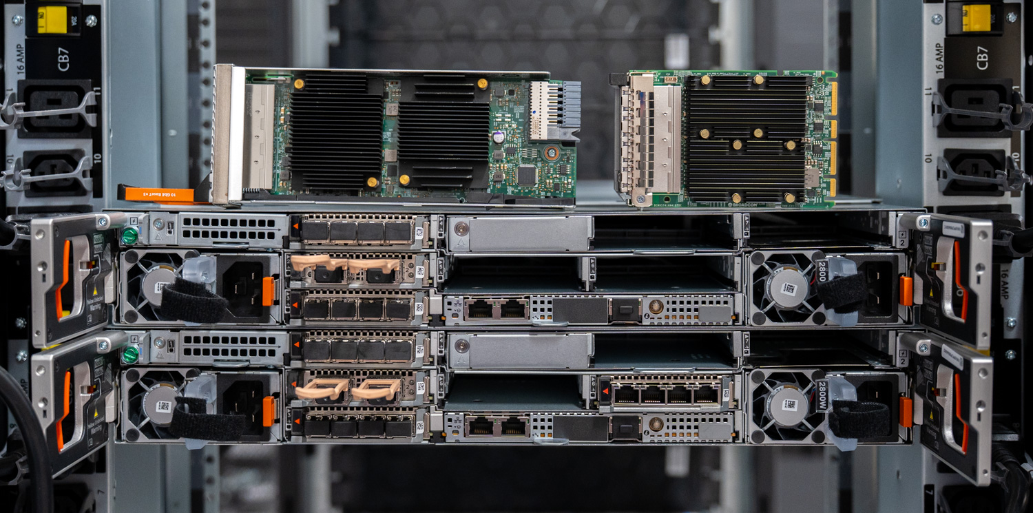 Dell PowerStore 9500 rear with OCP cards removed