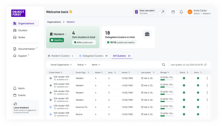 Object First Backup Storage Object First Fleet Manager for Distributed Ootbi Backup Environments is ...