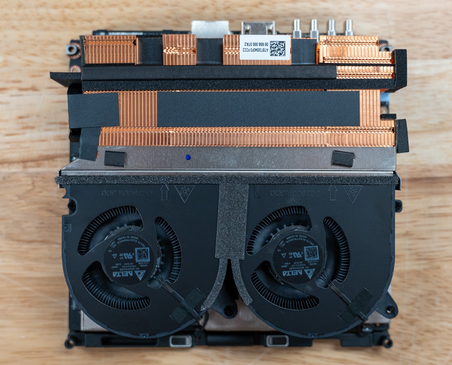 AMD Ryzen AI Halo heatsink and fans.