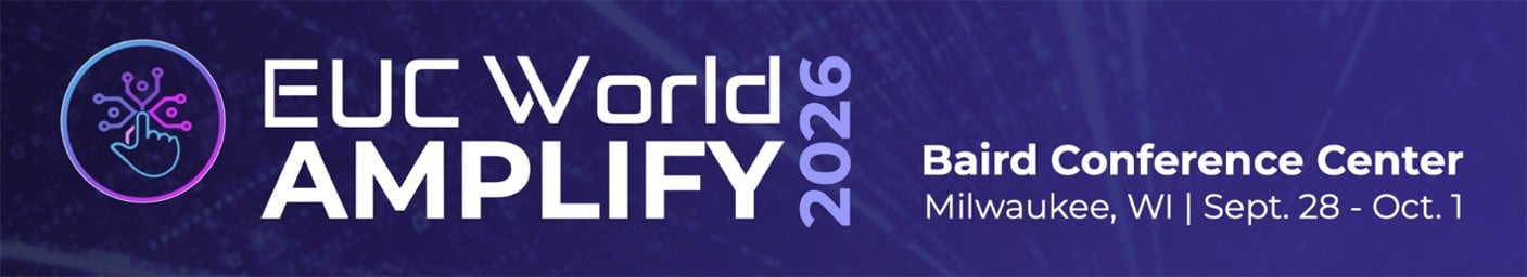 EUC World Amplify 2026 banner: Baird Conference Center, Milwaukee, WI, September 28 to October 1