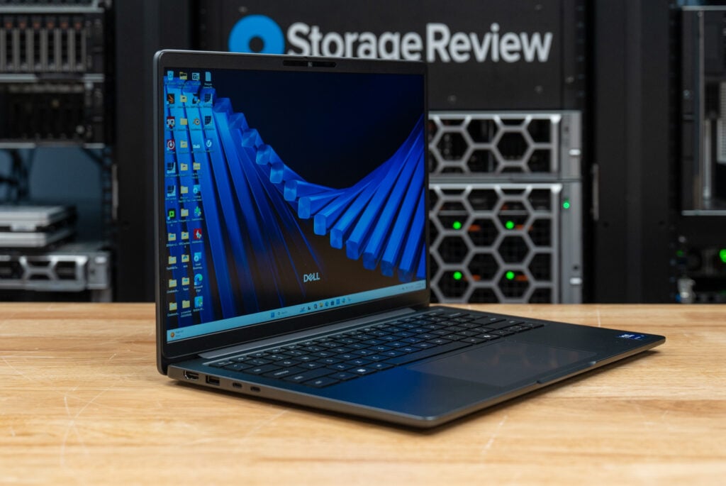 Dell Pro 7 14 Intel review angled shot