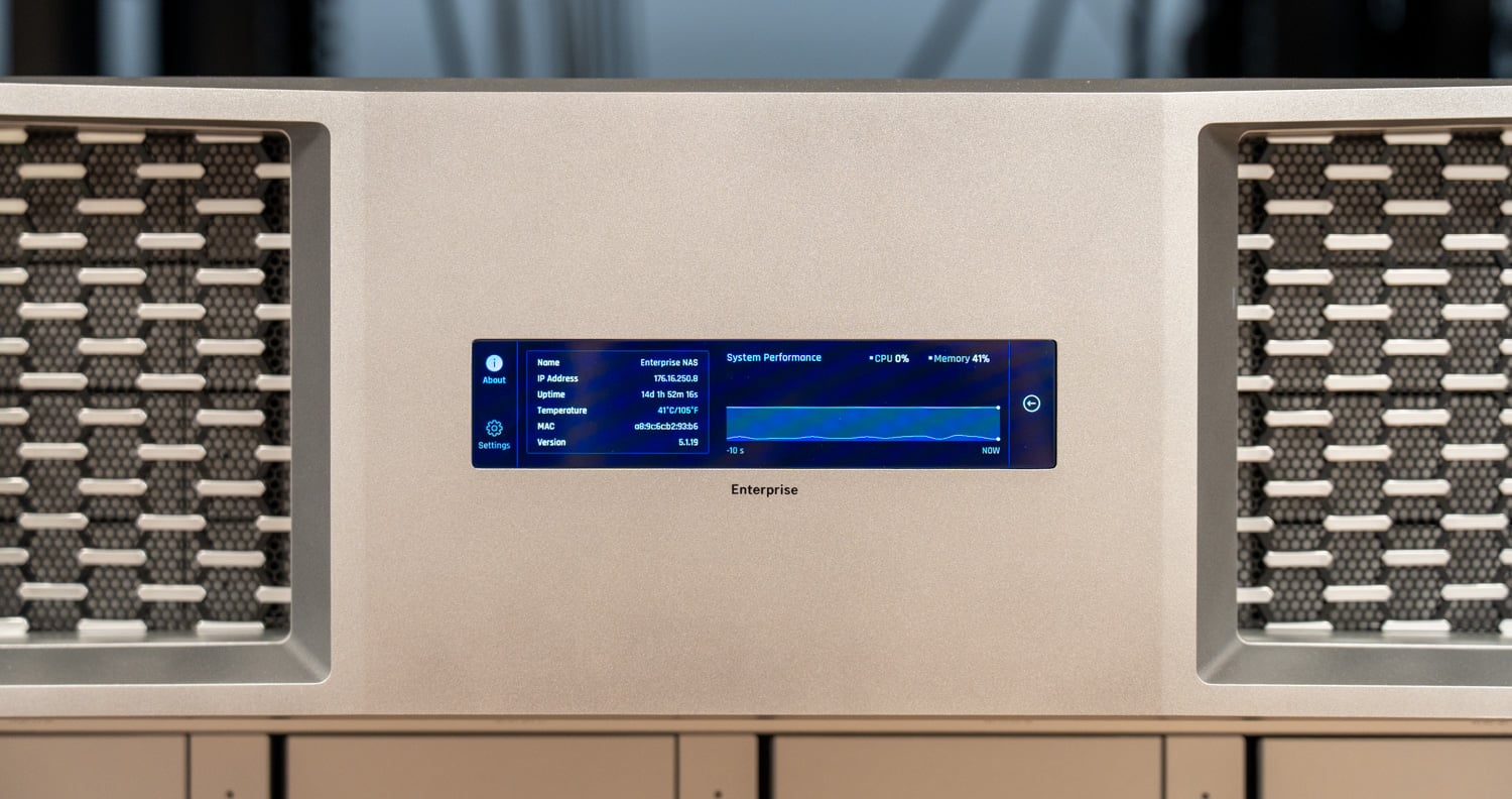 Rear panel layout of the Ubiquiti Enterprise NAS
