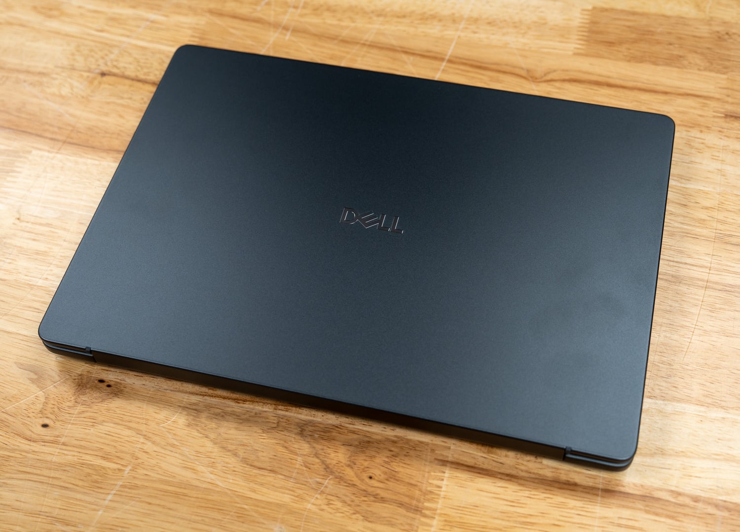 Dell Pro Precision 5 14s AMD closed showing the aluminum lid and Dell logo