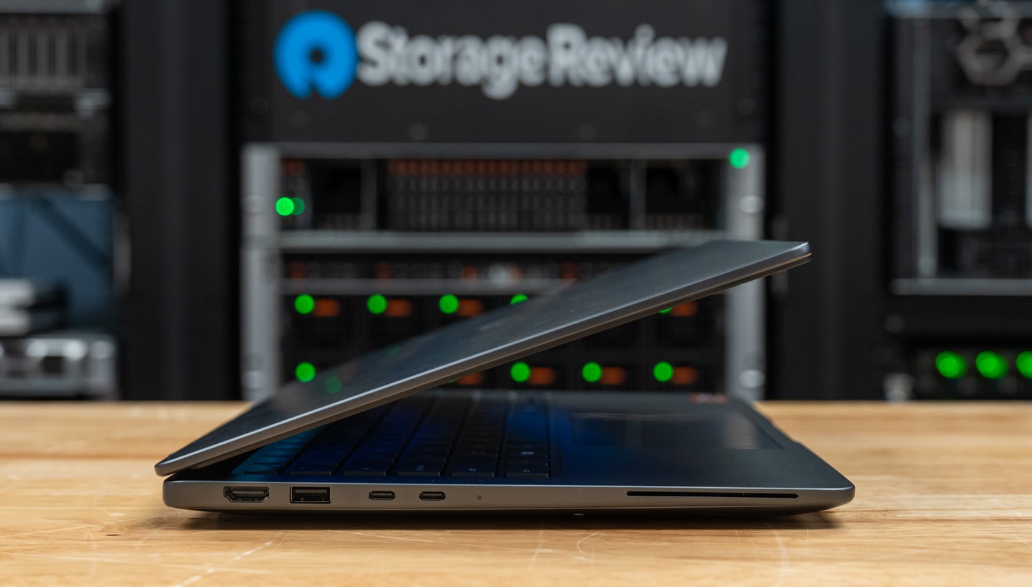 Dell Pro Precision 5 14s AMD left side ports with HDMI, USB-A, and two USB-C