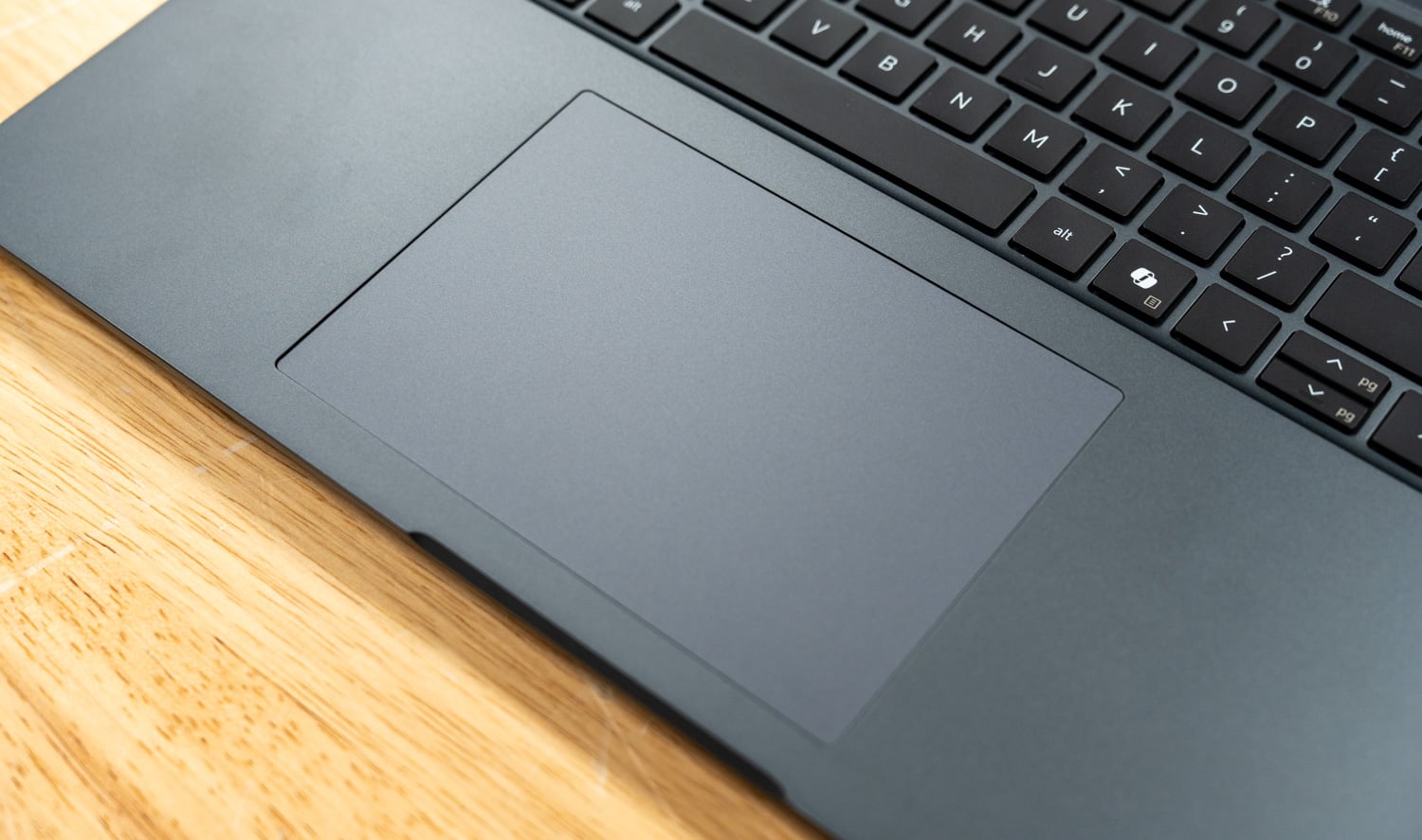 Dell Pro Precision 5 16s Intel touchpad and palm rest detail with Copilot key