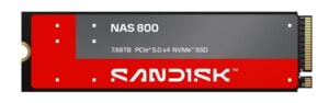 Sandisk NAS 800 Brings PCIe 5.0 and 14,900MB/s to NAS, With the SATA NAS 600 Covering Legacy Bays