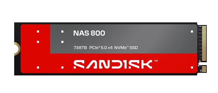 Sandisk NAS 800 NVMe SSD, PCIe 5.0 M.2 2280 drive for all-flash NAS