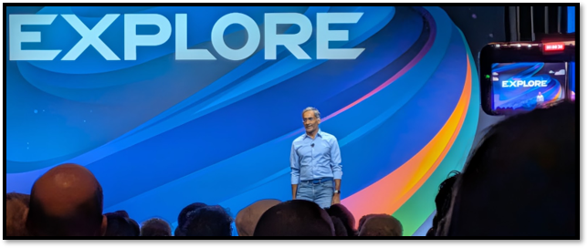 A Broadcom presenter opens the VMware Explore 2026 general session keynote
