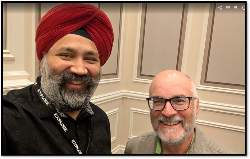Tom Fenton with Dilpreet Bindra, Senior Director of Engineering at VMware by Broadcom, at VMware Explore 2026