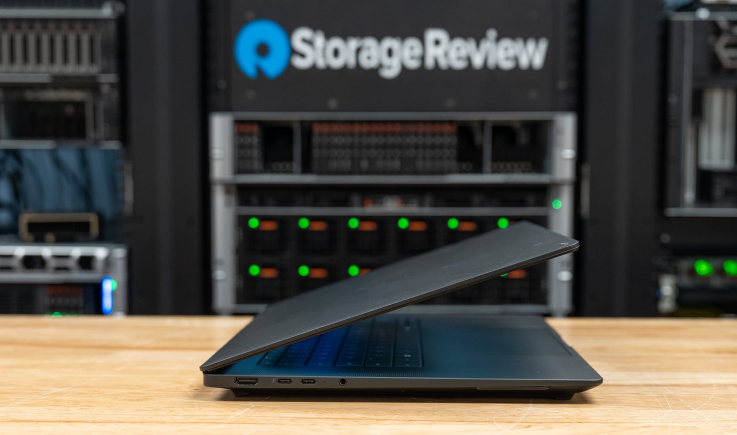 Left side of the HP ZBook Ultra G3a 16 showing the HDMI 2.1 port, Thunderbolt 4 port, USB-C port, and headphone jack