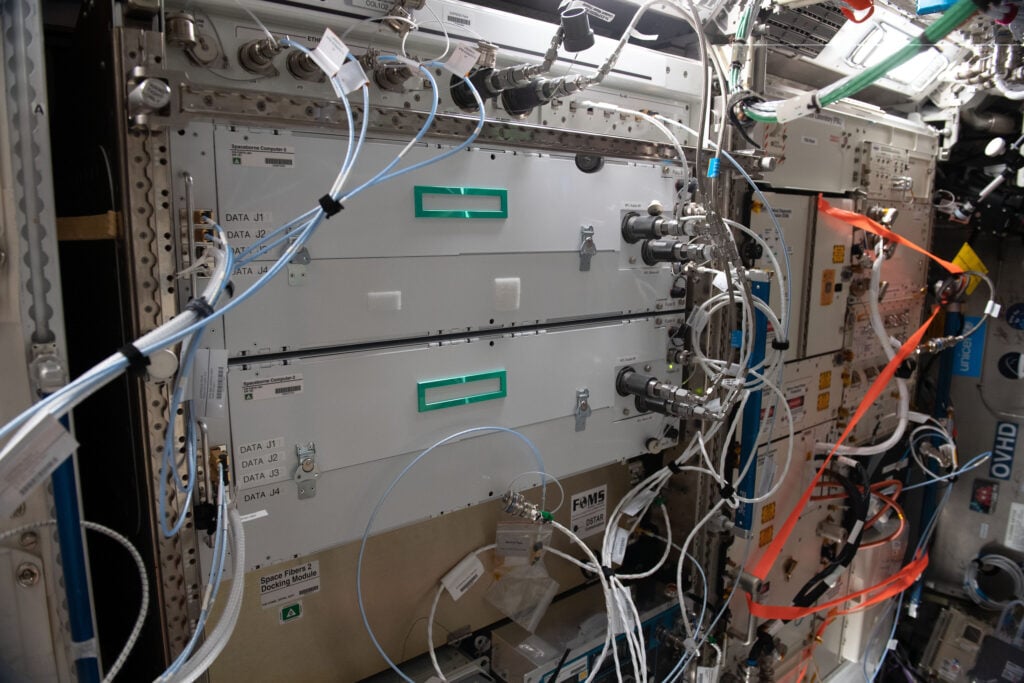 HPE Spaceborne Computer-2 installed aboard the International Space Station, NASA photo