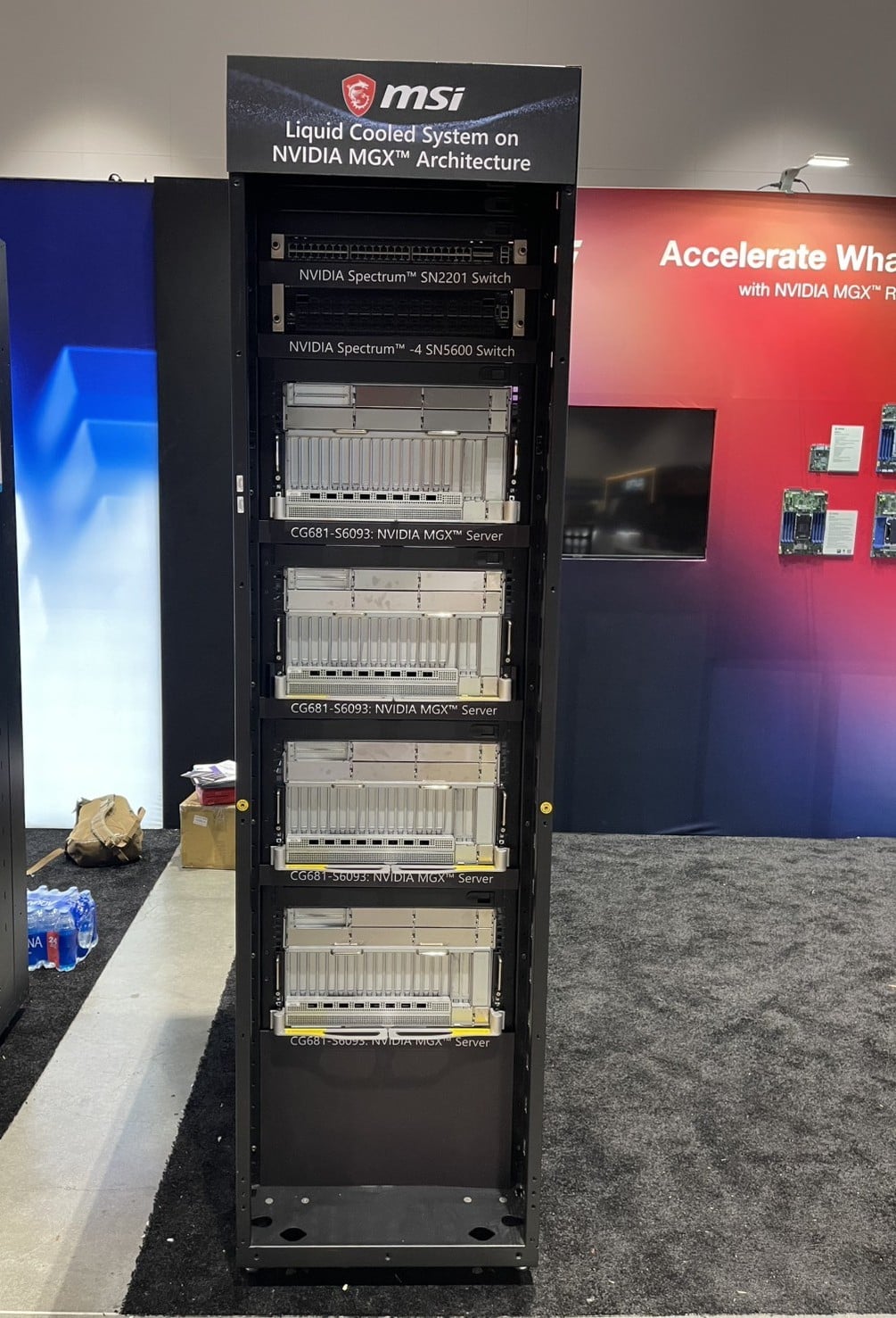 MSI OCP 2026: Four Liquid-Cooled CG681-S6093 MGX Servers Put Up to