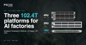 Micas Networks Puts Broadcom Tomahawk 6 in Three 102.4T Switches, Including a 1RU Davisson CPO Box
